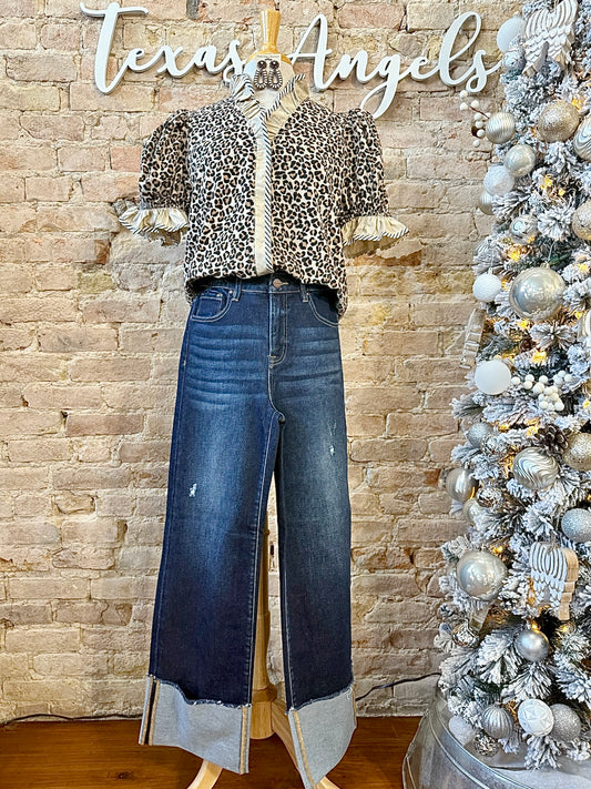 Leave It To Me Leopard Print Blouse