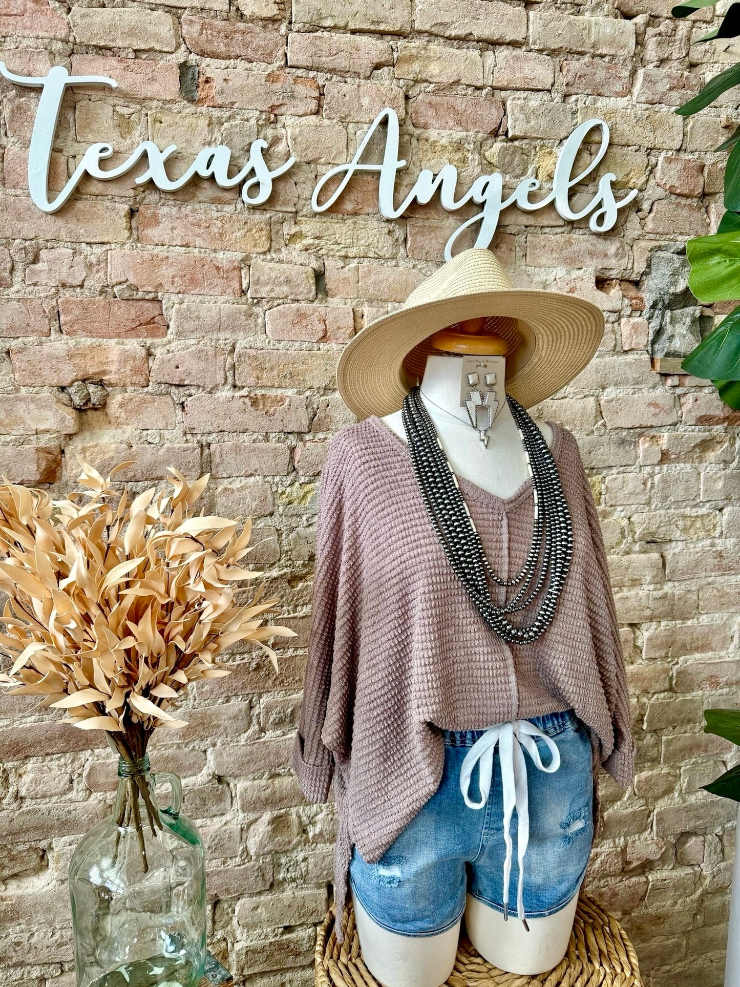 Treat Her Right Mocha Knit Top