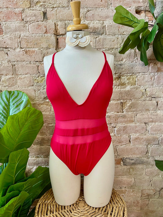50% Off - Bay Watch Red One Piece
