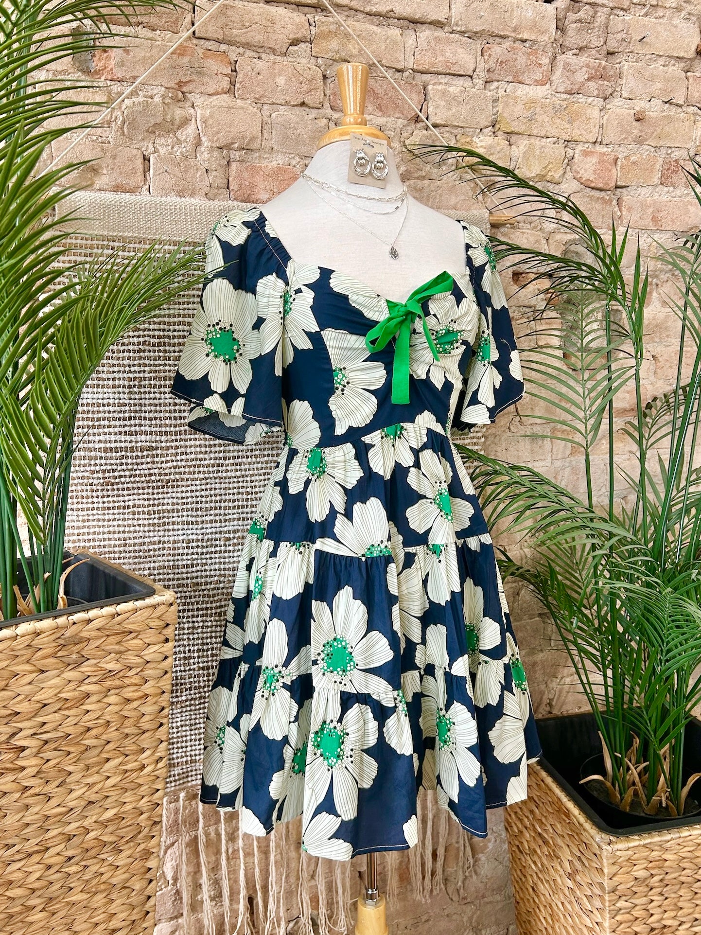 50% Off - Sweet Daisy Navy Floral Dress