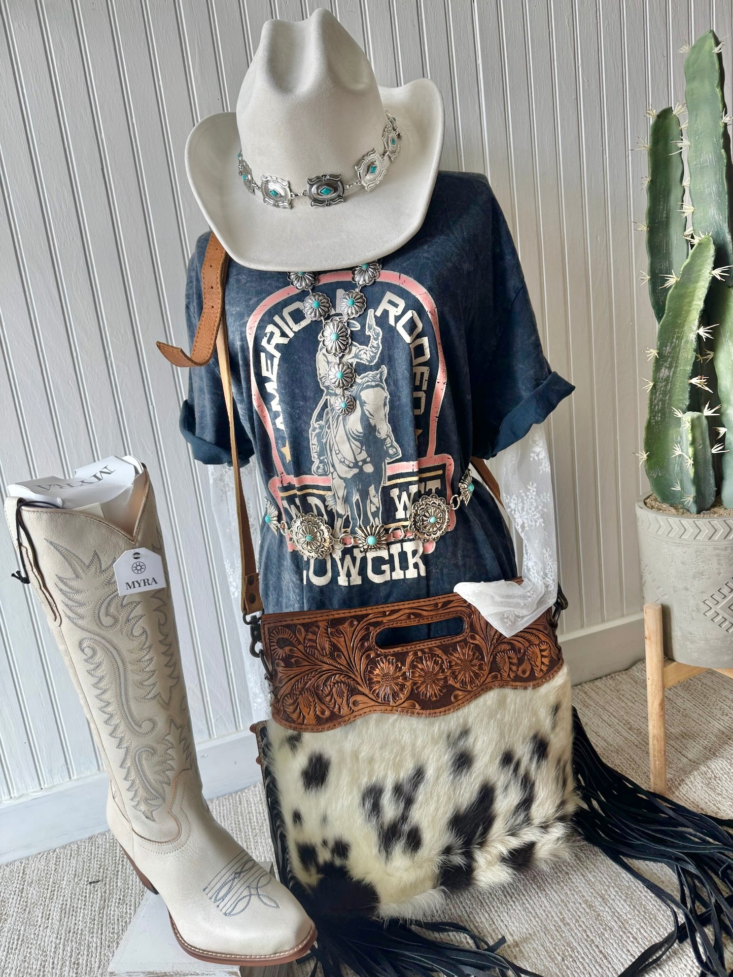 American Rodeo Cowgirl Graphic Tee