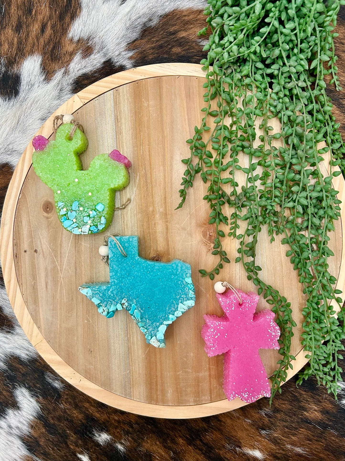 Leather Texas Blu Car Freshies
