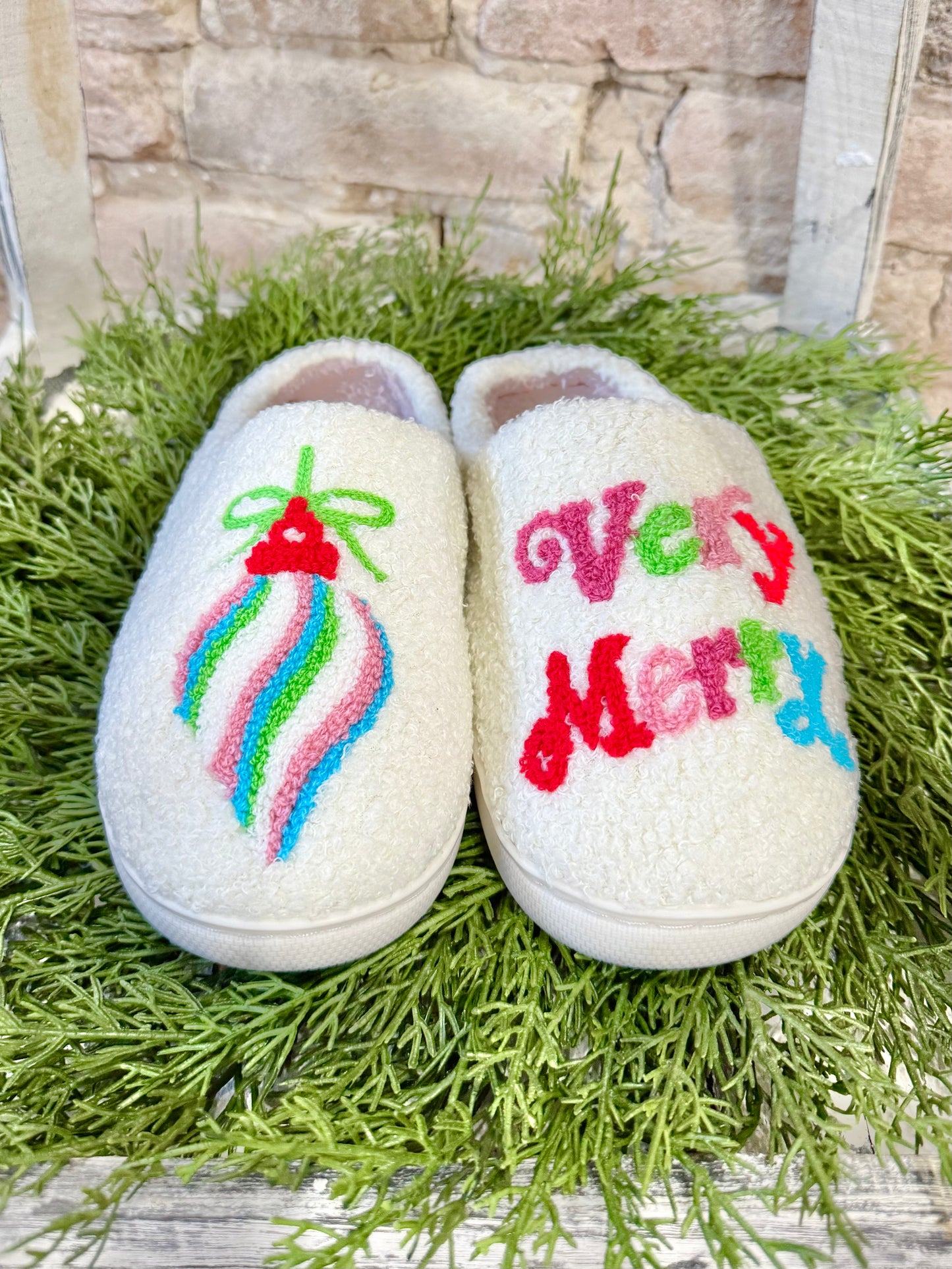 Cheers To A Very Merry Christmas House Slippers