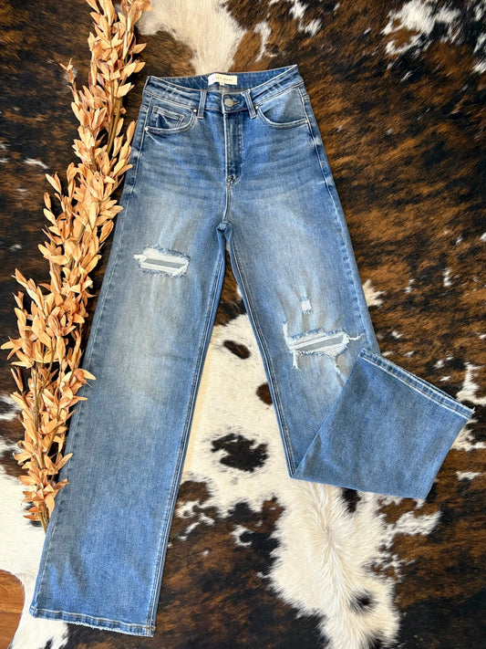 Whisper Something Sweet Wide Leg Risen Jeans