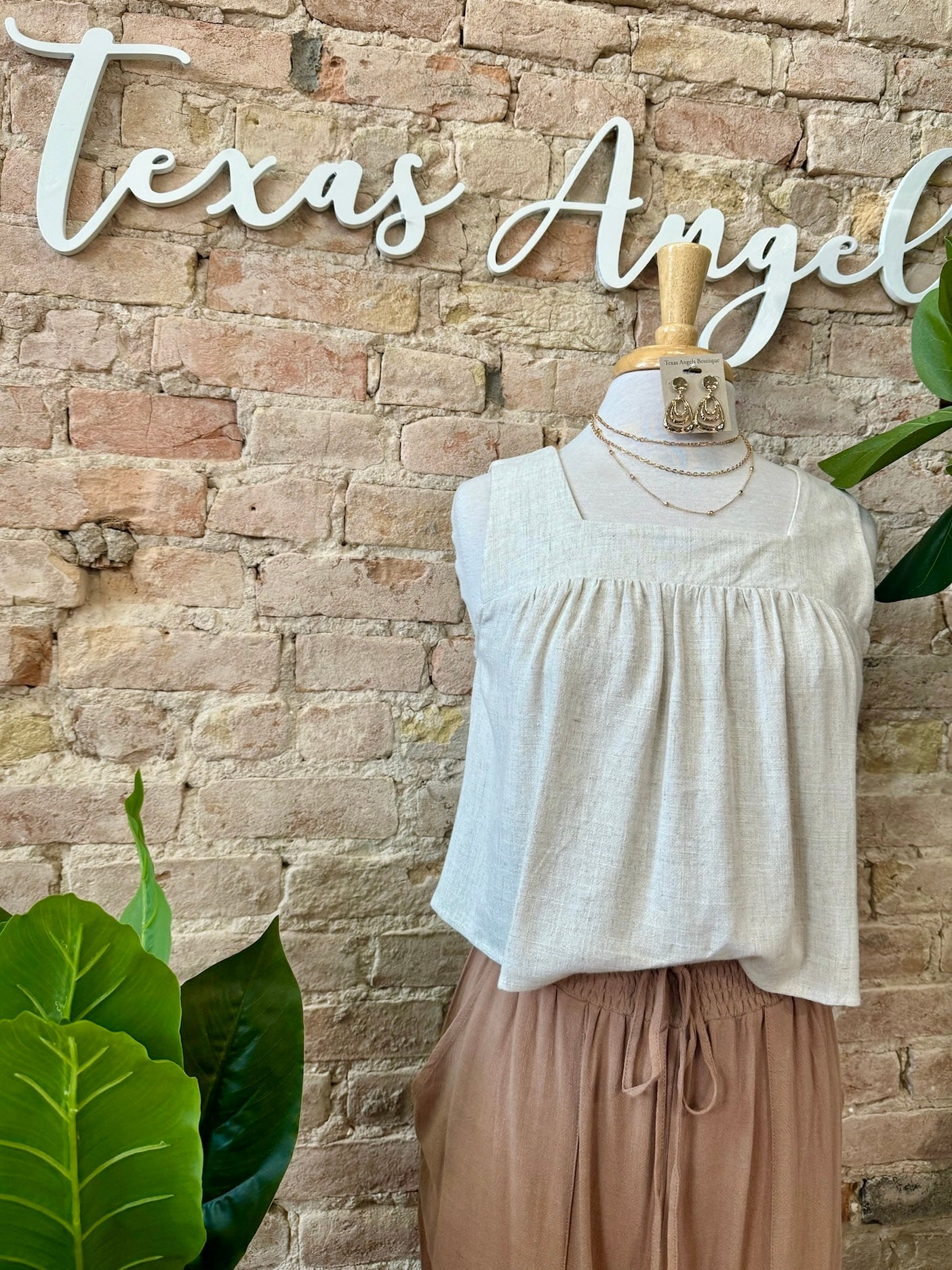 40% Off - Tan Lines & Tequila Tan Linen Tank