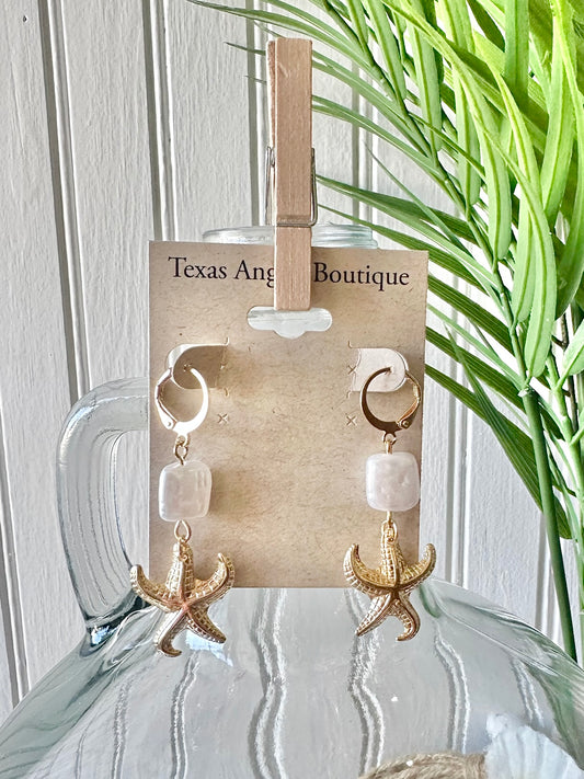 Gold Starfish Earrings