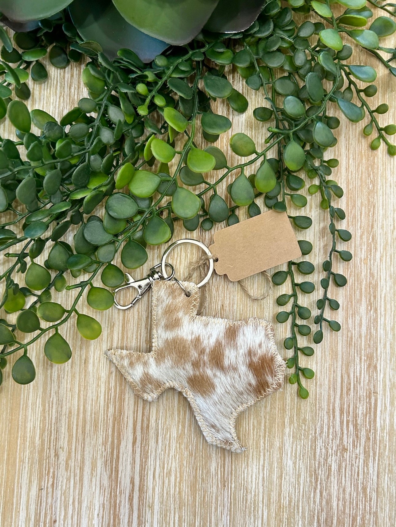 RESTOCK Texas Cowhide Hide Key Chain