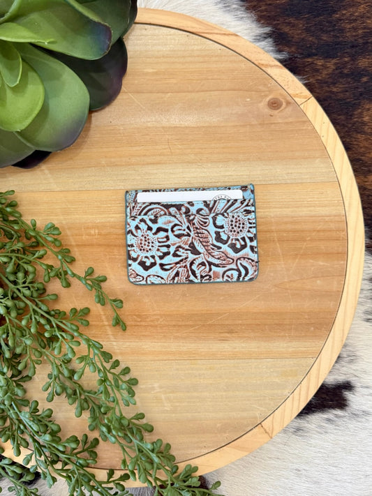 MYRA Tooled Leather Card Holder