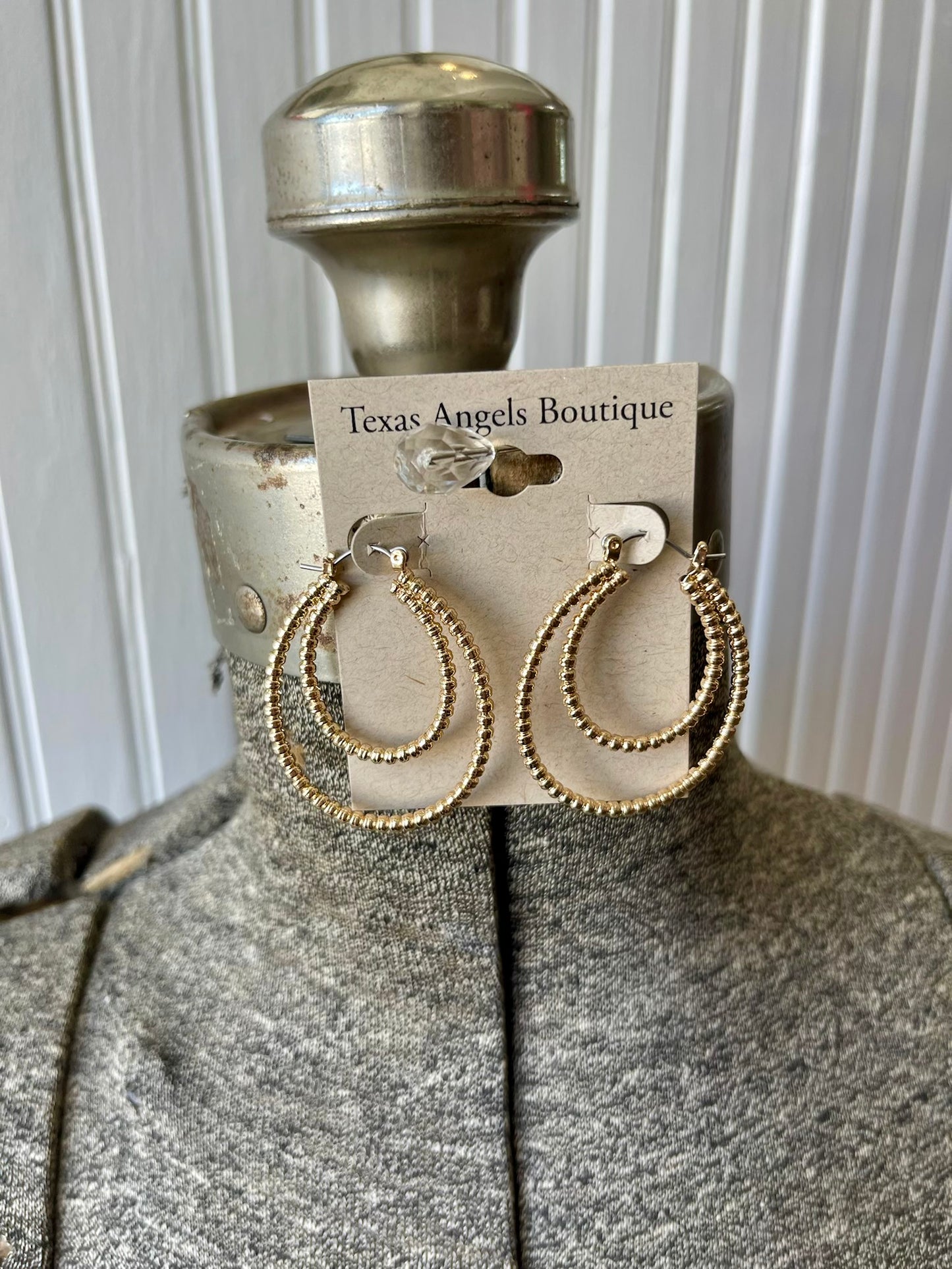 Gold Oval Hoop Earrings