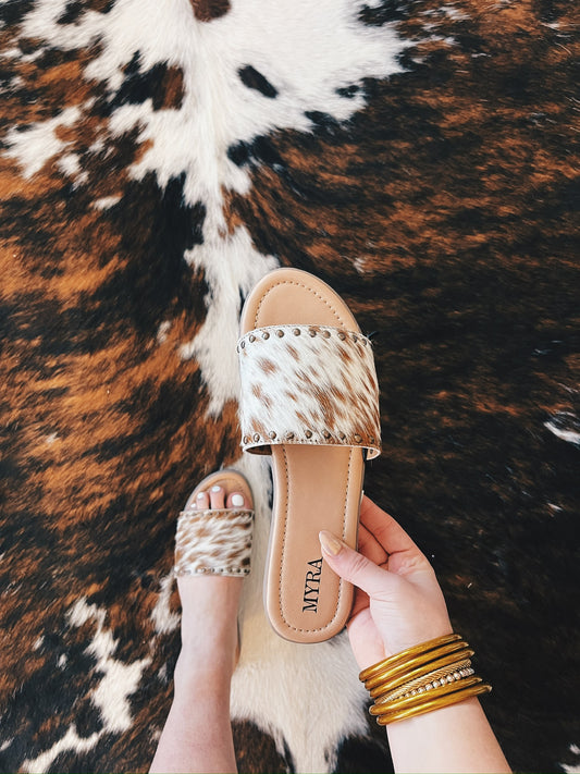 MYRA Cowhide Leather Sandals