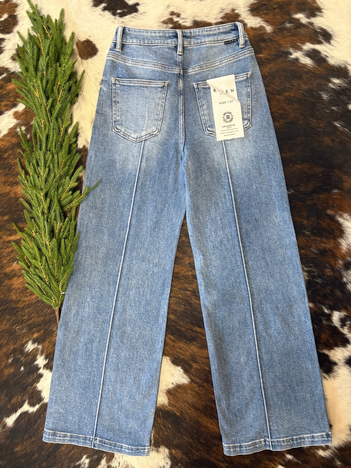 RESTOCK Raise Them Right Wide Leg Risen Jeans