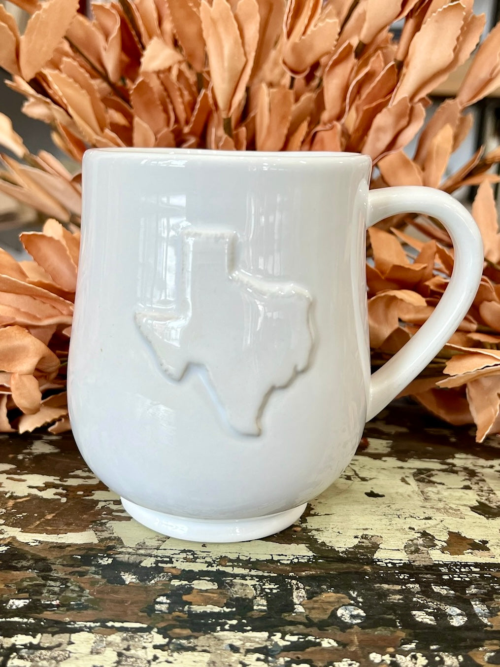 White Texas Coffee Mug