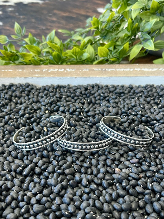 Sterling Silver Studded Cuffs