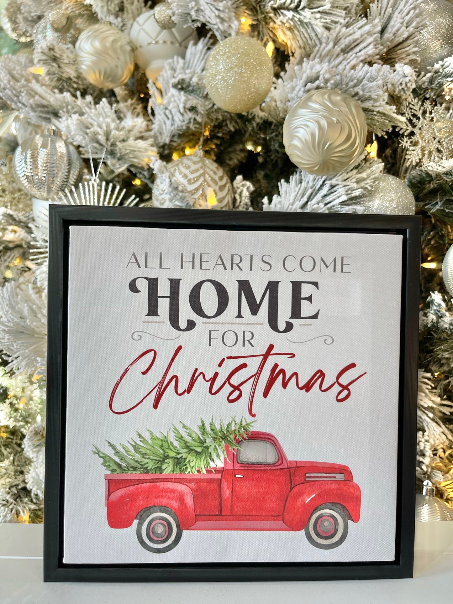 Home For Christmas Canvas Sign
