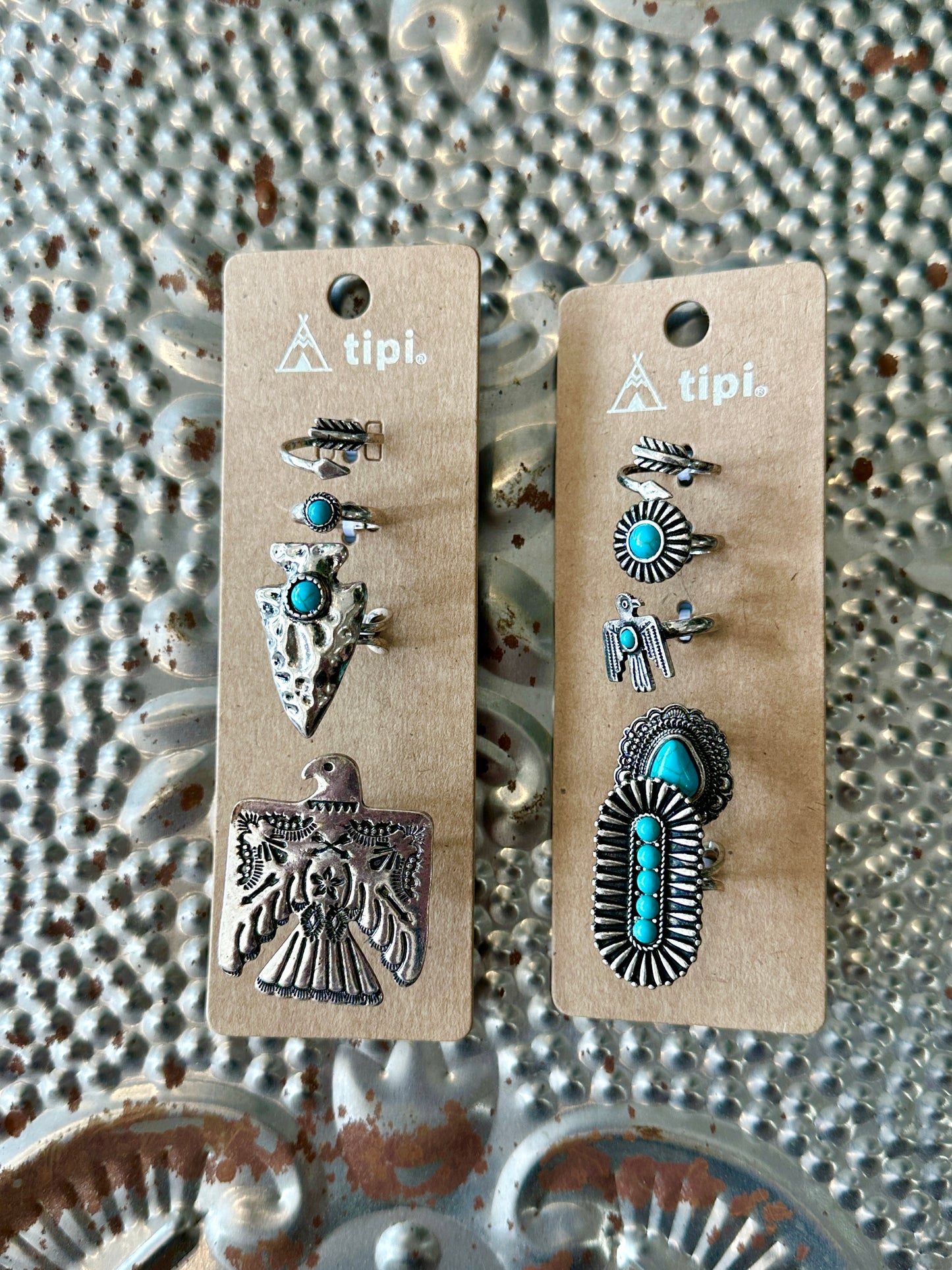 Thunderbird & Concho Ring Sets