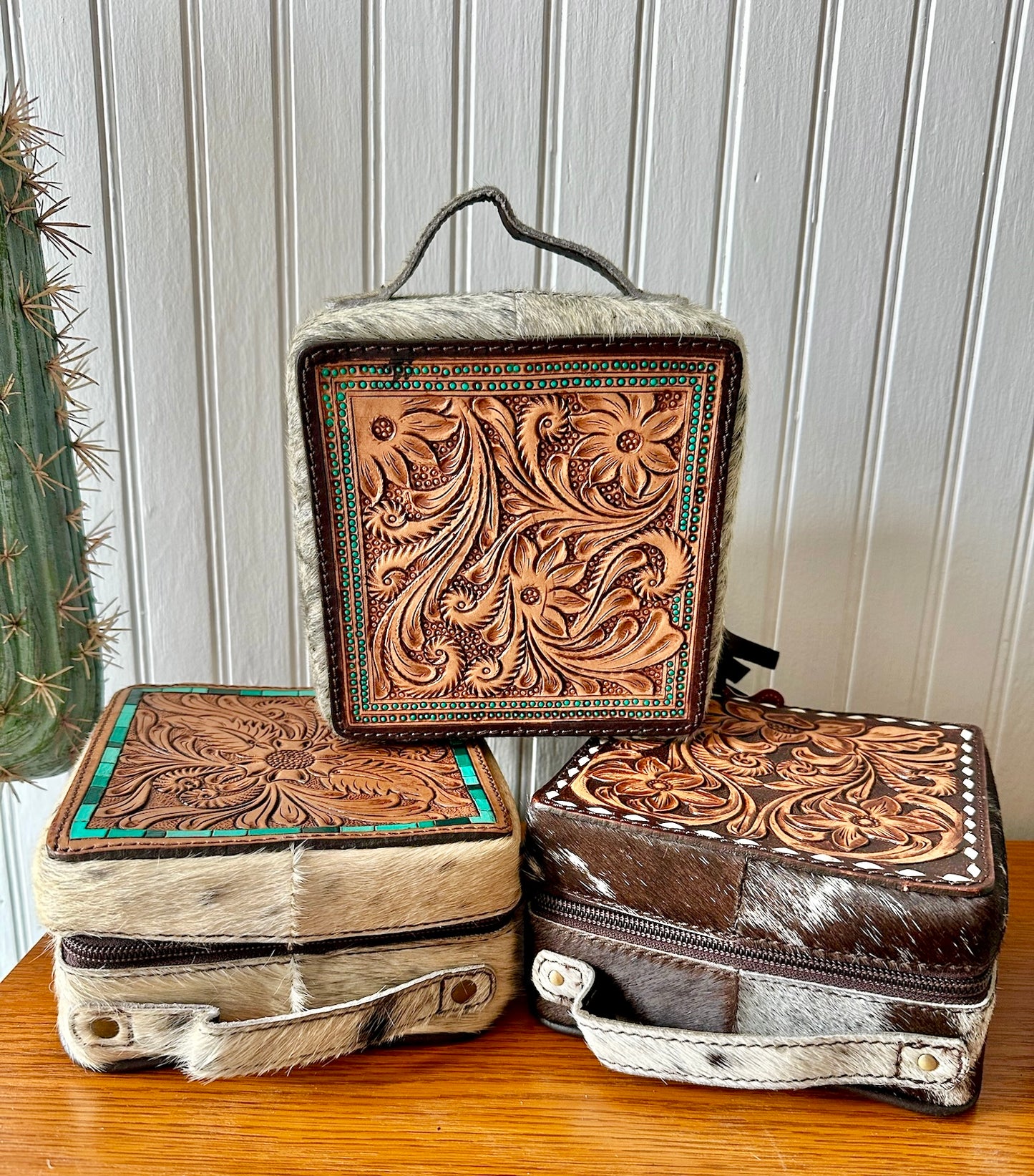 American Darling Tooled Leather Jewelry Box