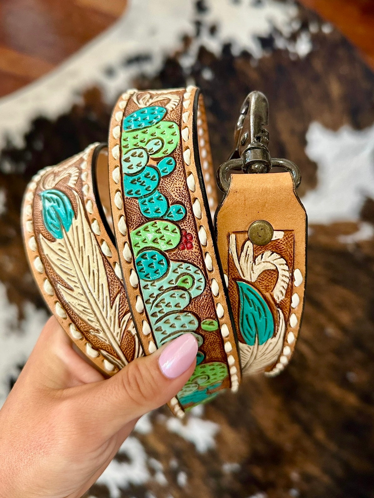 American Darling Tooled Leather Purse Strap