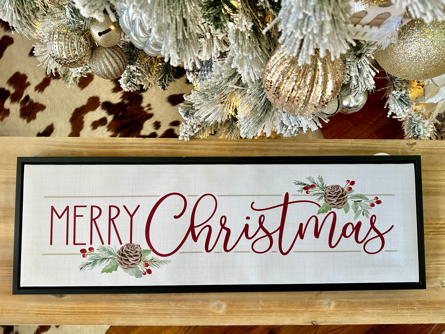 Merry Christmas Canvas Sign