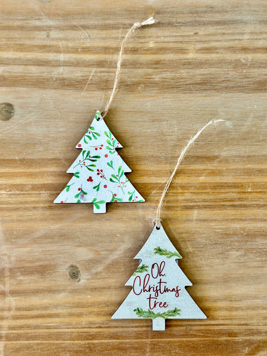 Oh Christmas Tree Wooden Ornament