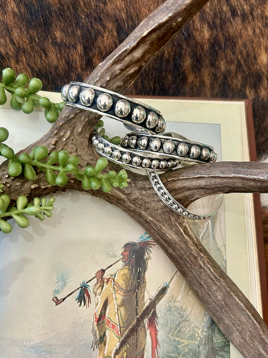 Sterling Silver Studded Cuffs
