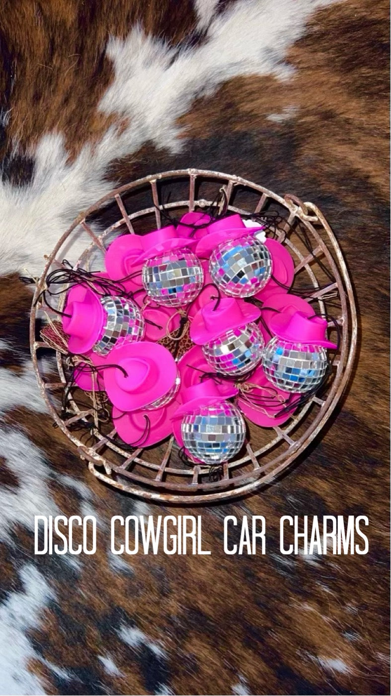Disco Cowgirl Car Charm