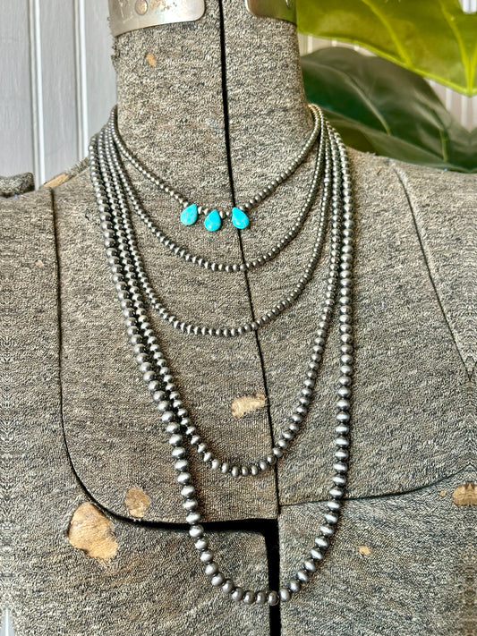 Multi Strand Silver Necklace