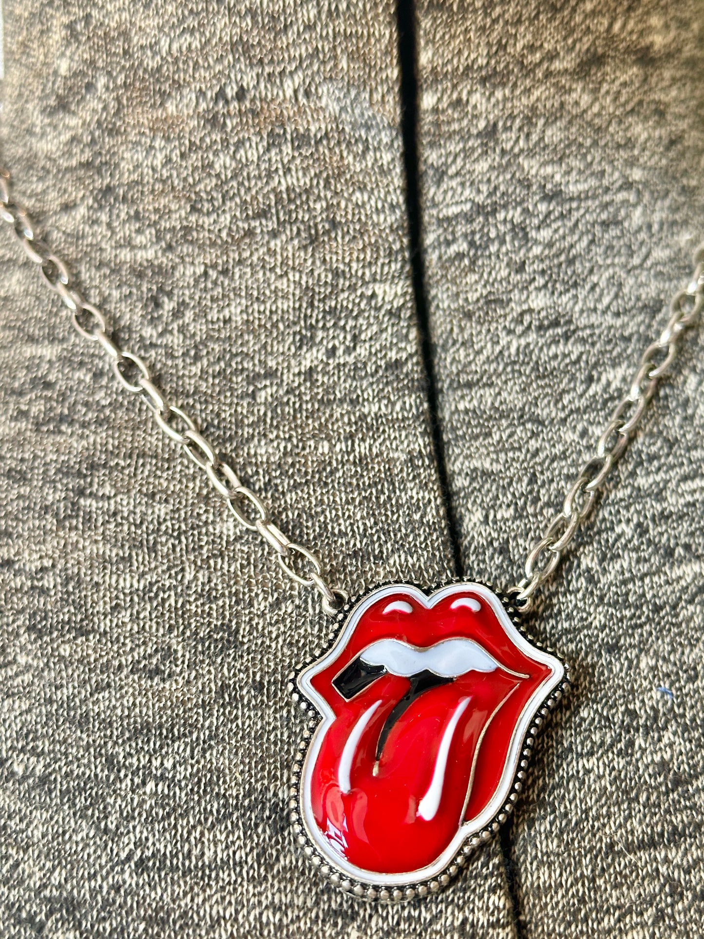 Rolling Stones Earrings & Necklace