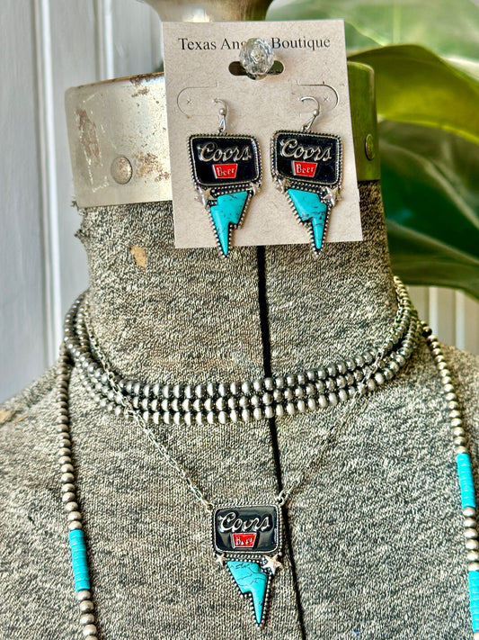 Coors Earrings & Necklace