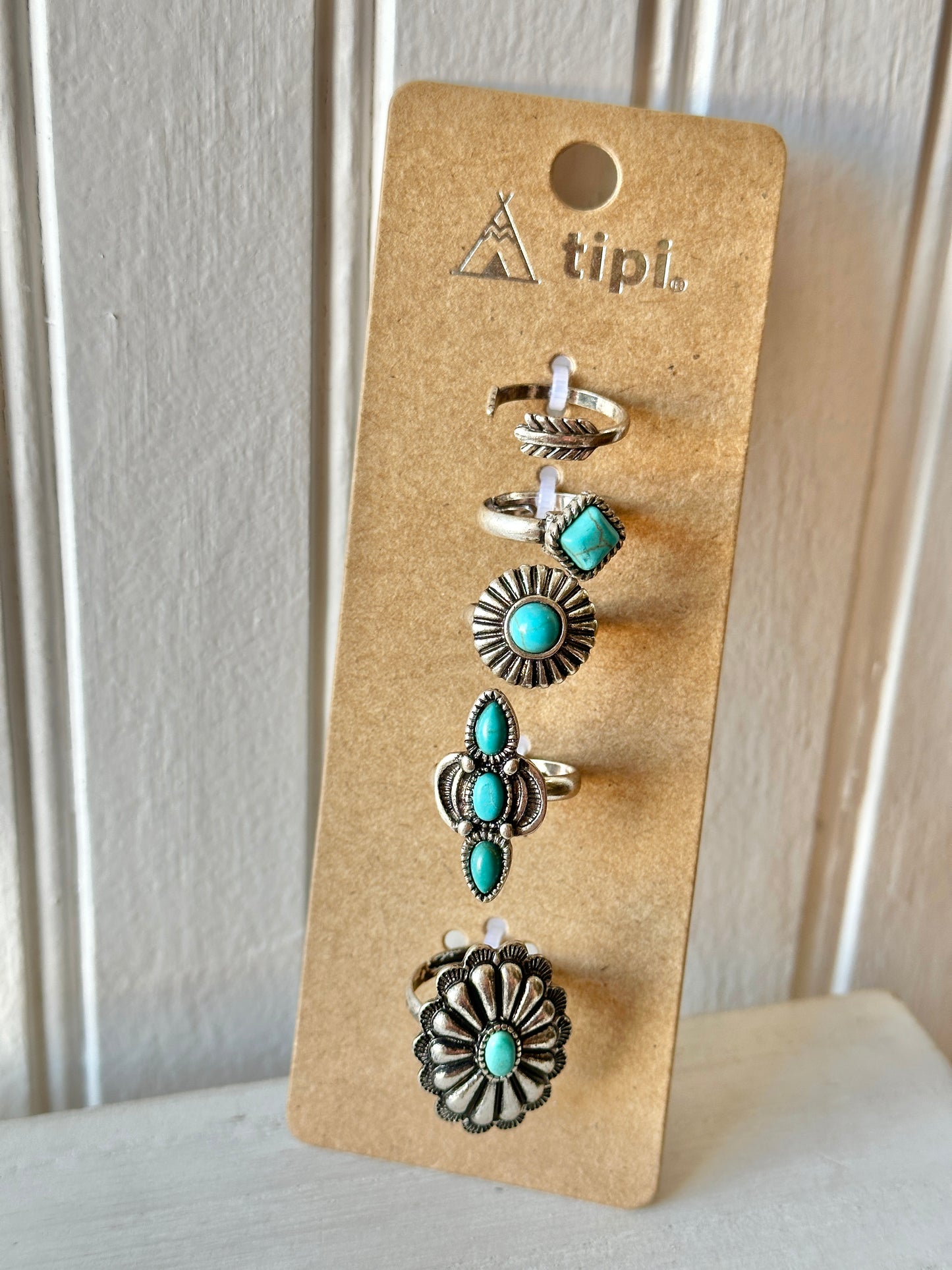 Turquoise Concho Ring Sets