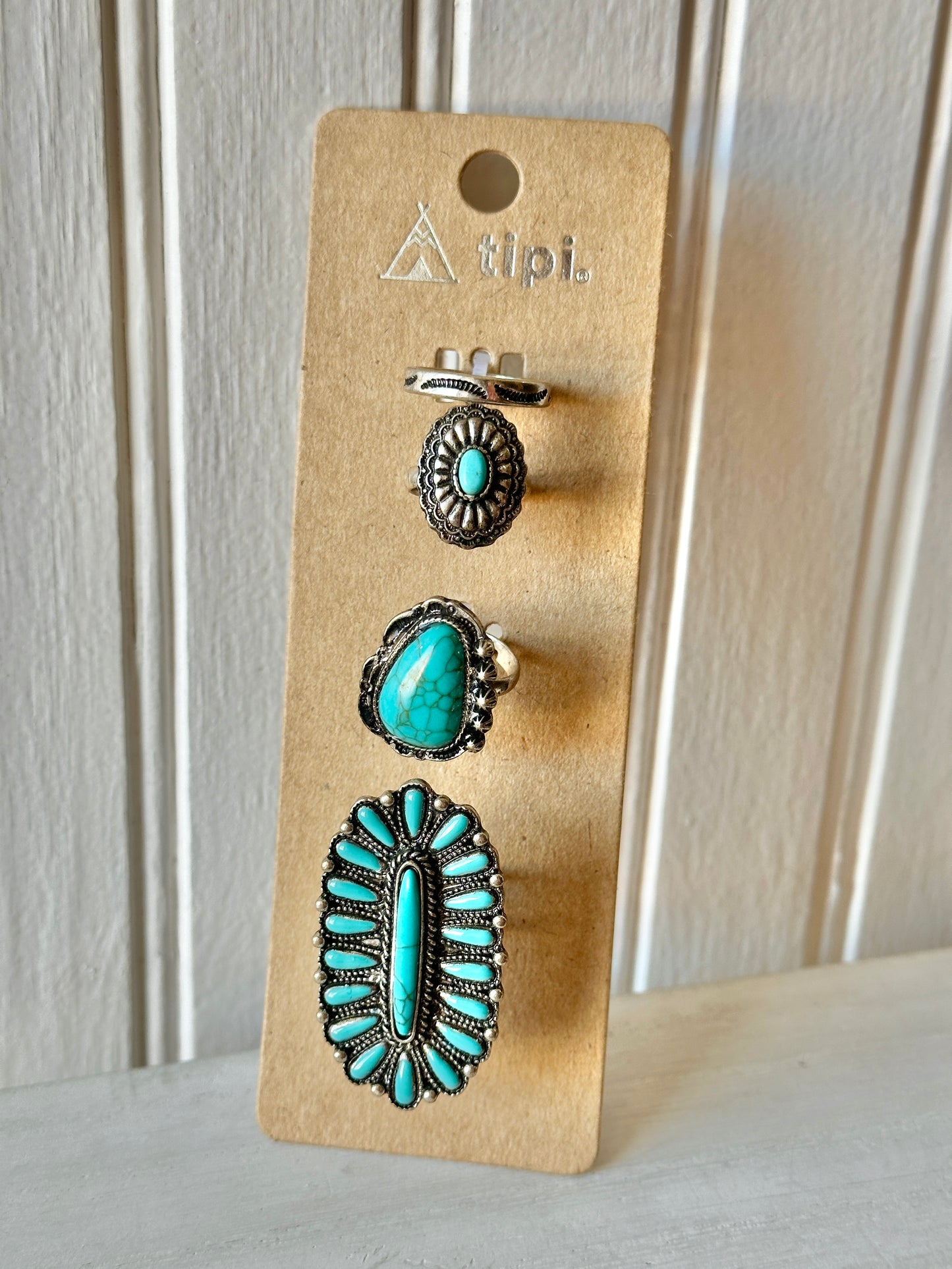 Turquoise Concho Ring Sets