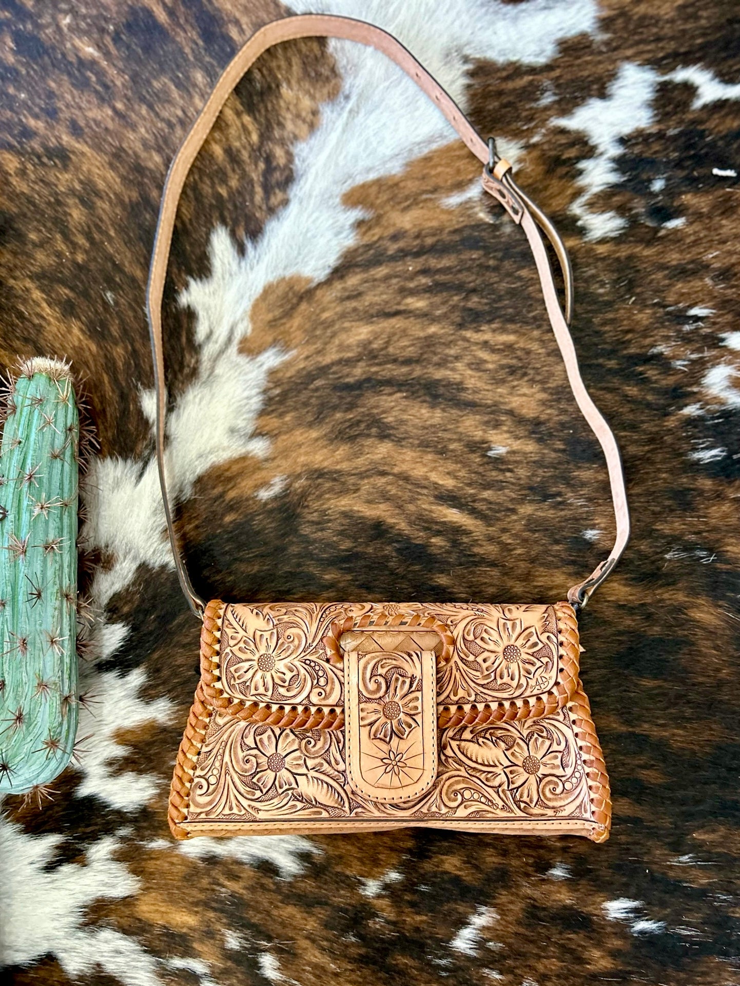 American Darling Tooled Leather Purse