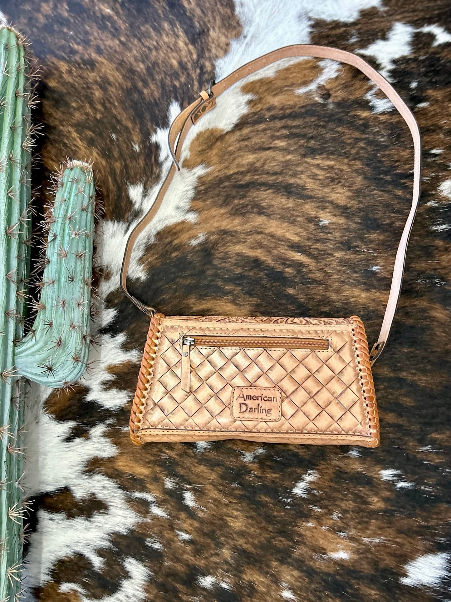 American Darling Tooled Leather Purse