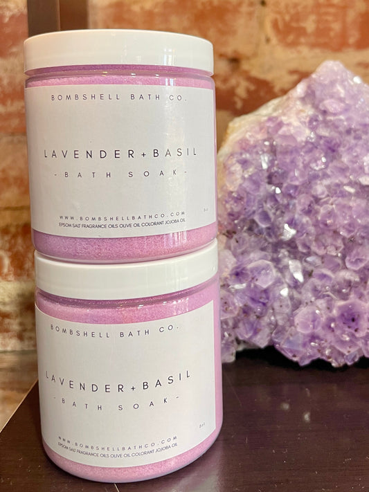 Lavender + Basil Bath Salts