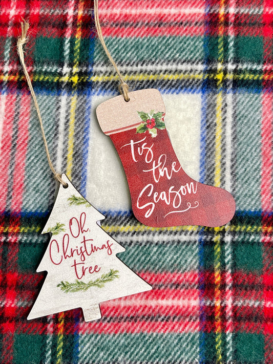 Oh Christmas Tree Wooden Ornament