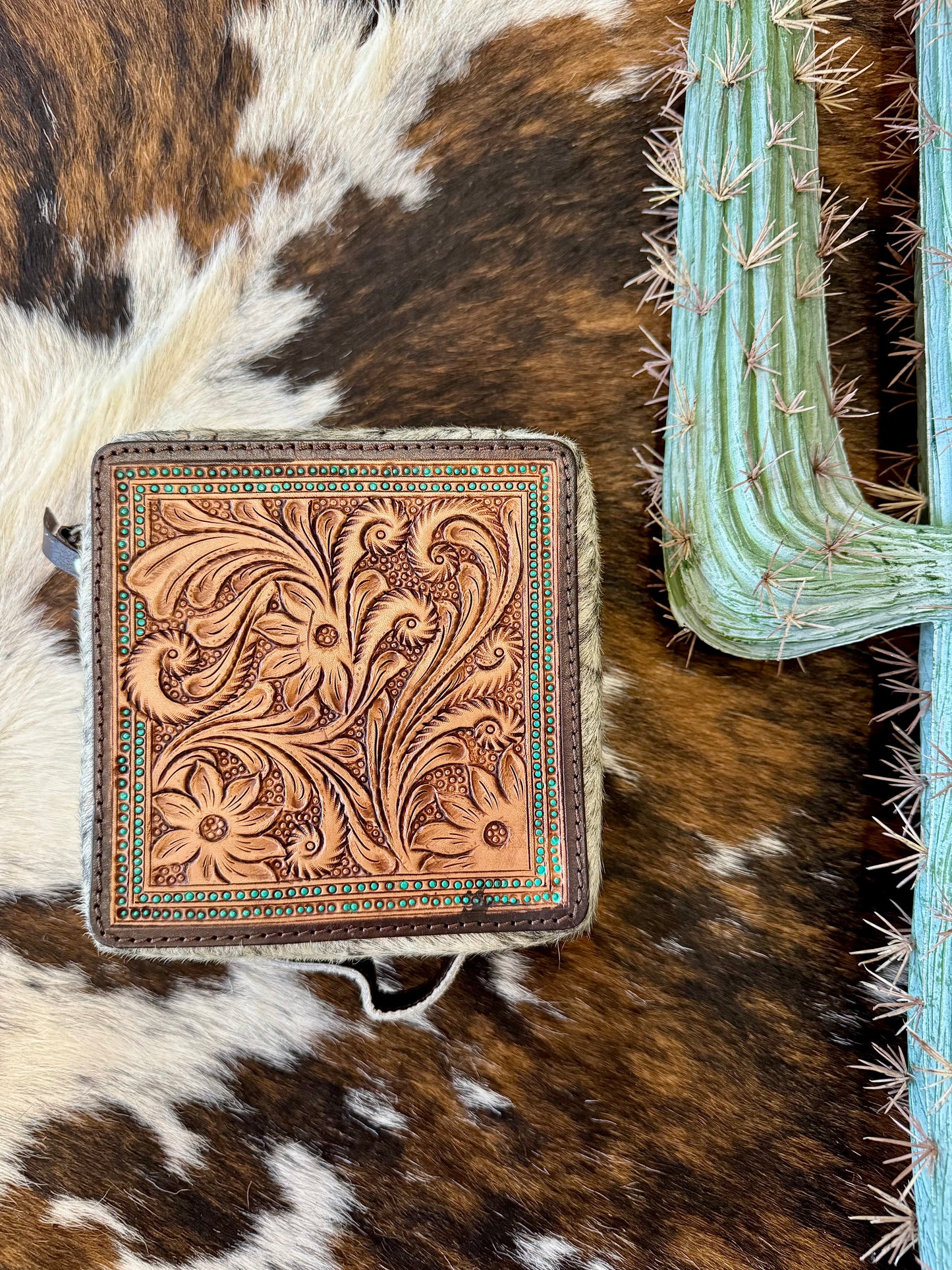 American Darling Tooled Leather Jewelry Box