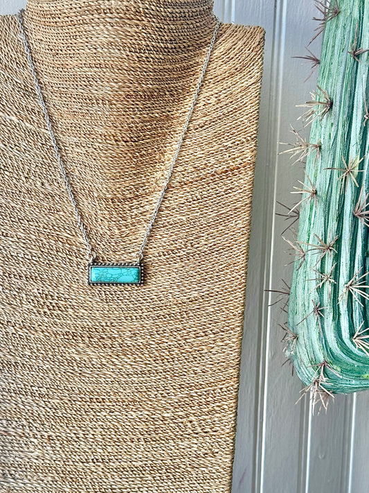 Turquoise Bar Necklace