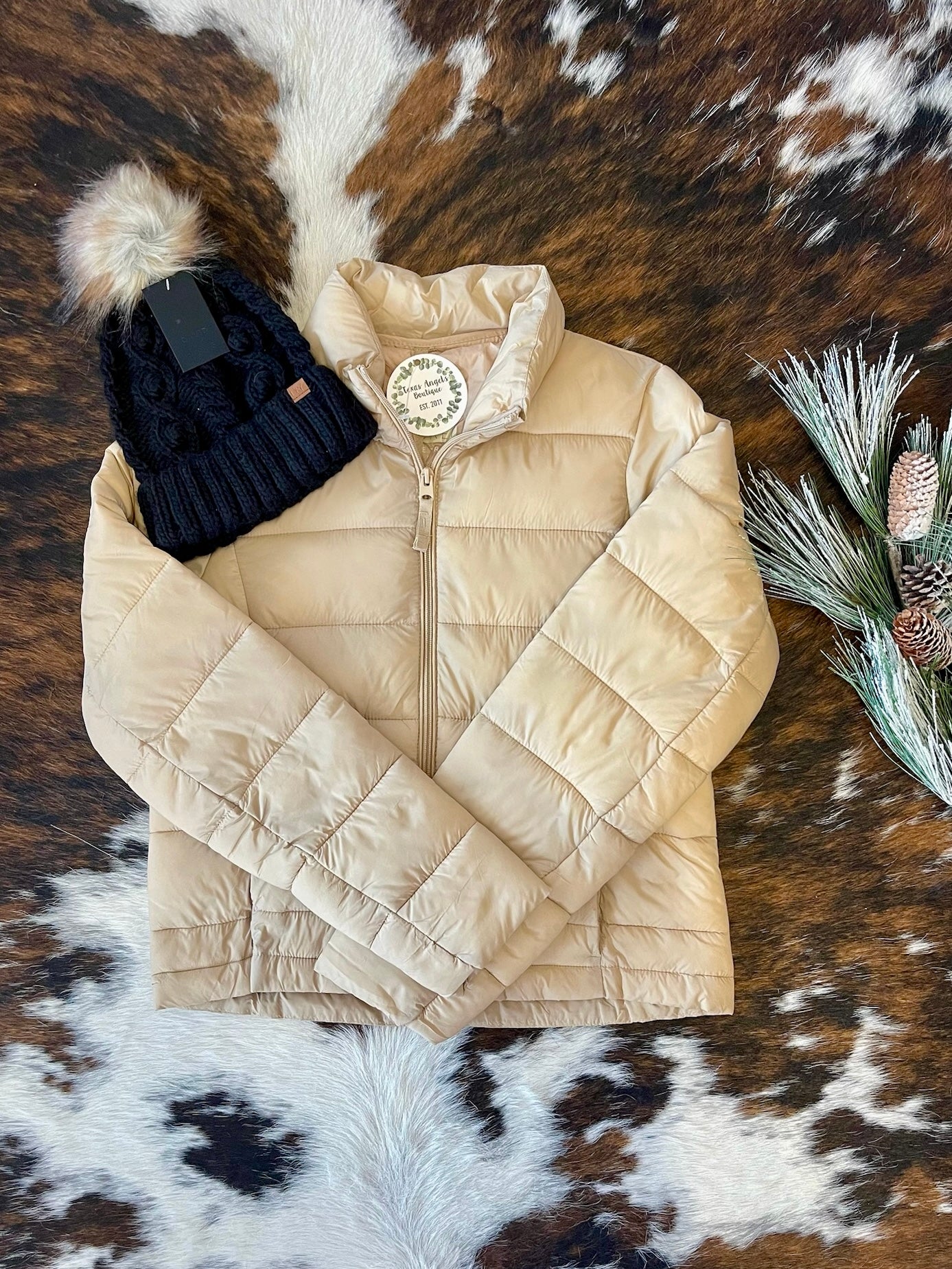 Perfect For You Khaki Puffer Jacket