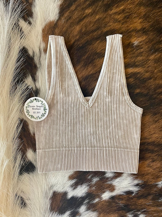 Back At It Light Mocha Reversible Tank