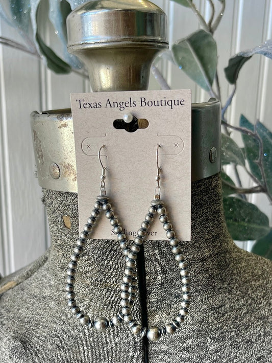 Sterling Silver Navajo Pearl Earrings