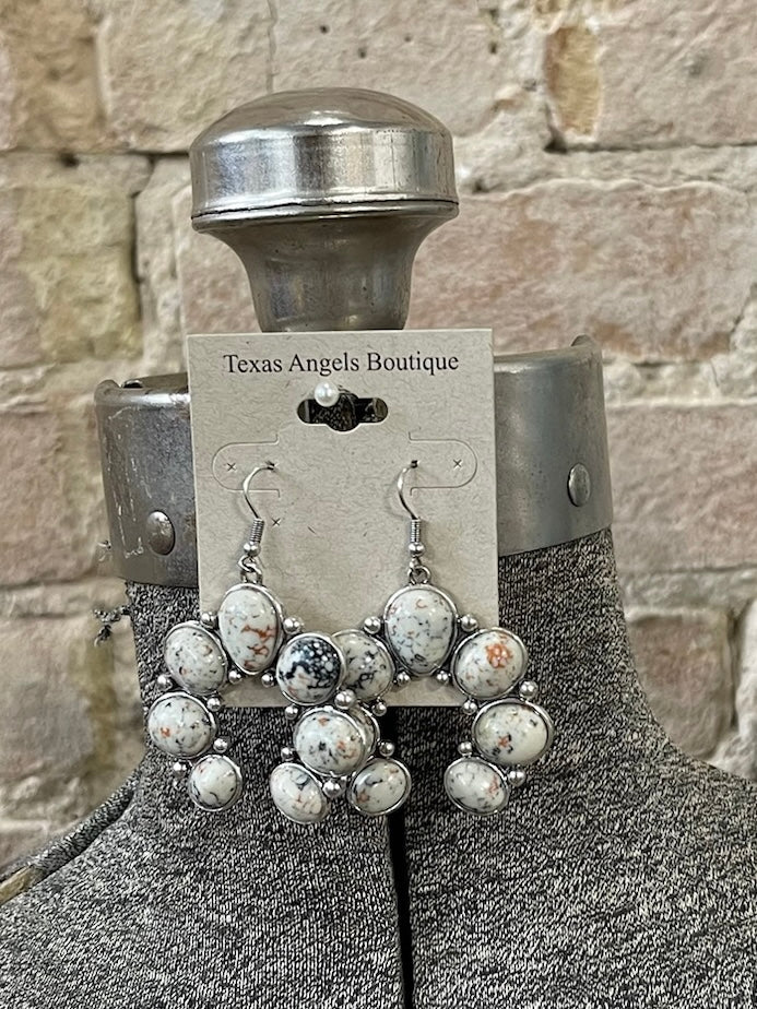 White Squash Blossom Earrings
