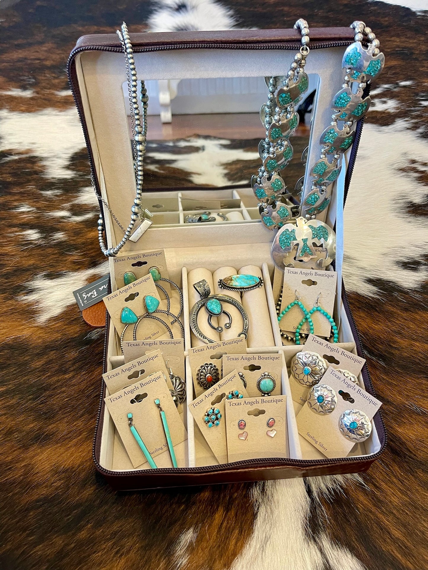 MYRA Tooled Leather Jewelry Box