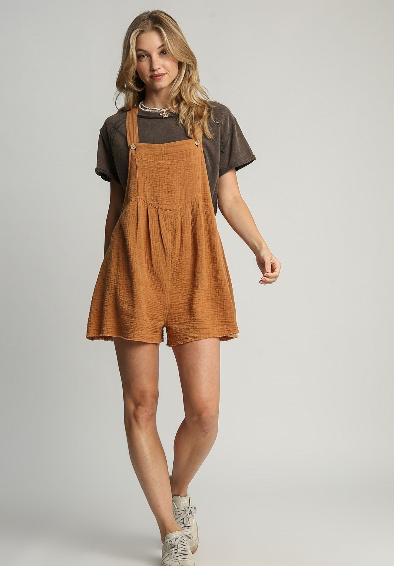 RESTOCK Catch Me If You Can Caramel Romper