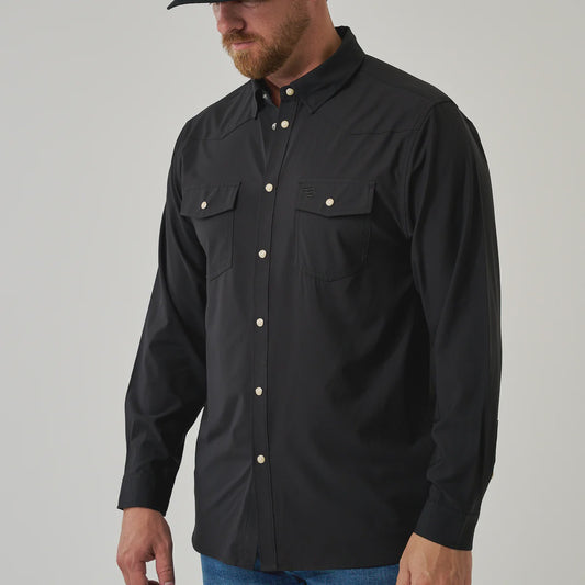 Black Burlebo Long Sleeve Performance Shirt