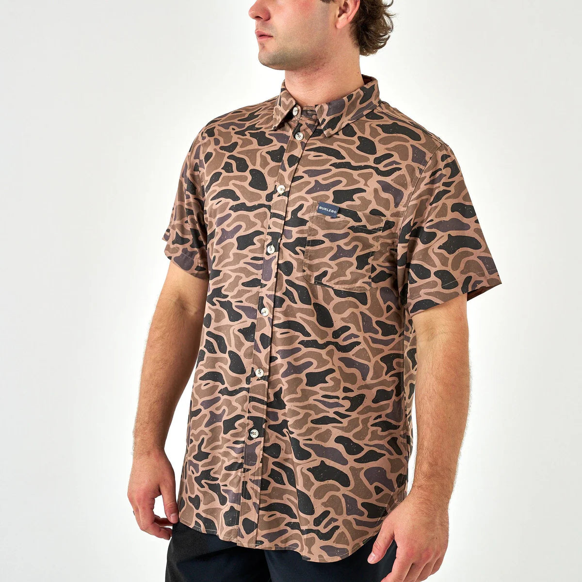 RESTOCK Camo Burlebo Button Up