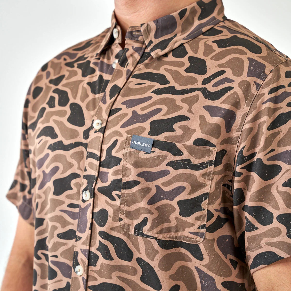 RESTOCK Camo Burlebo Button Up