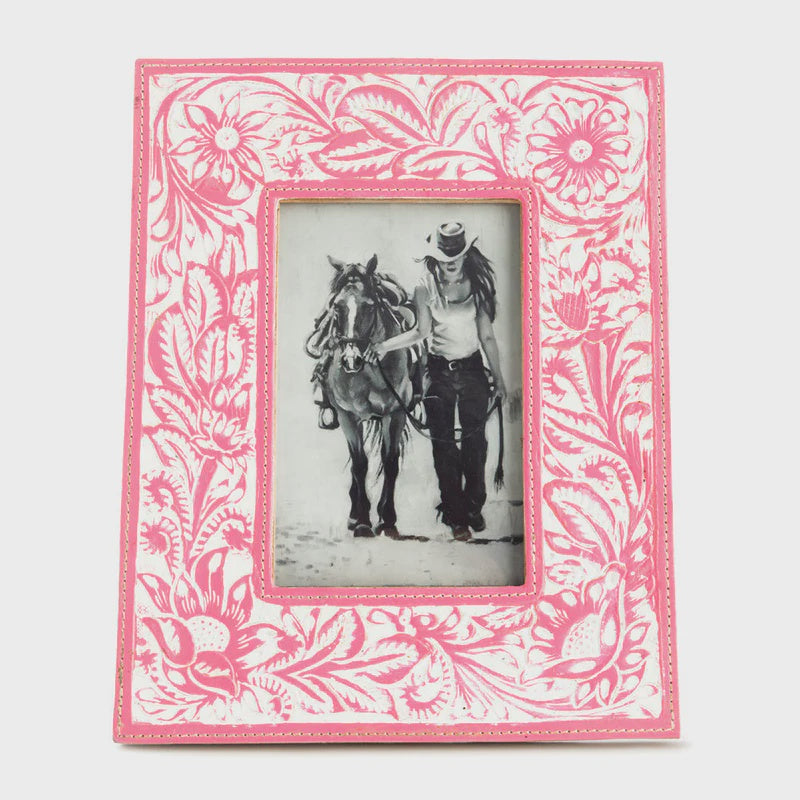 MYRA Tooled Leather Picture Frame