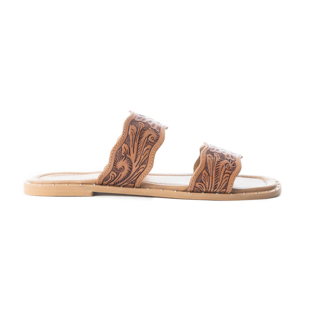 MYRA Tooled Leather Sandals