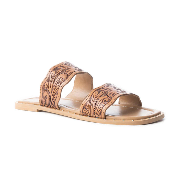 MYRA Tooled Leather Sandals