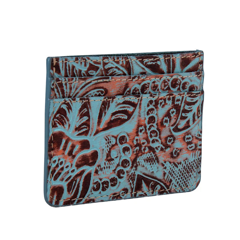 MYRA Tooled Leather Card Holder