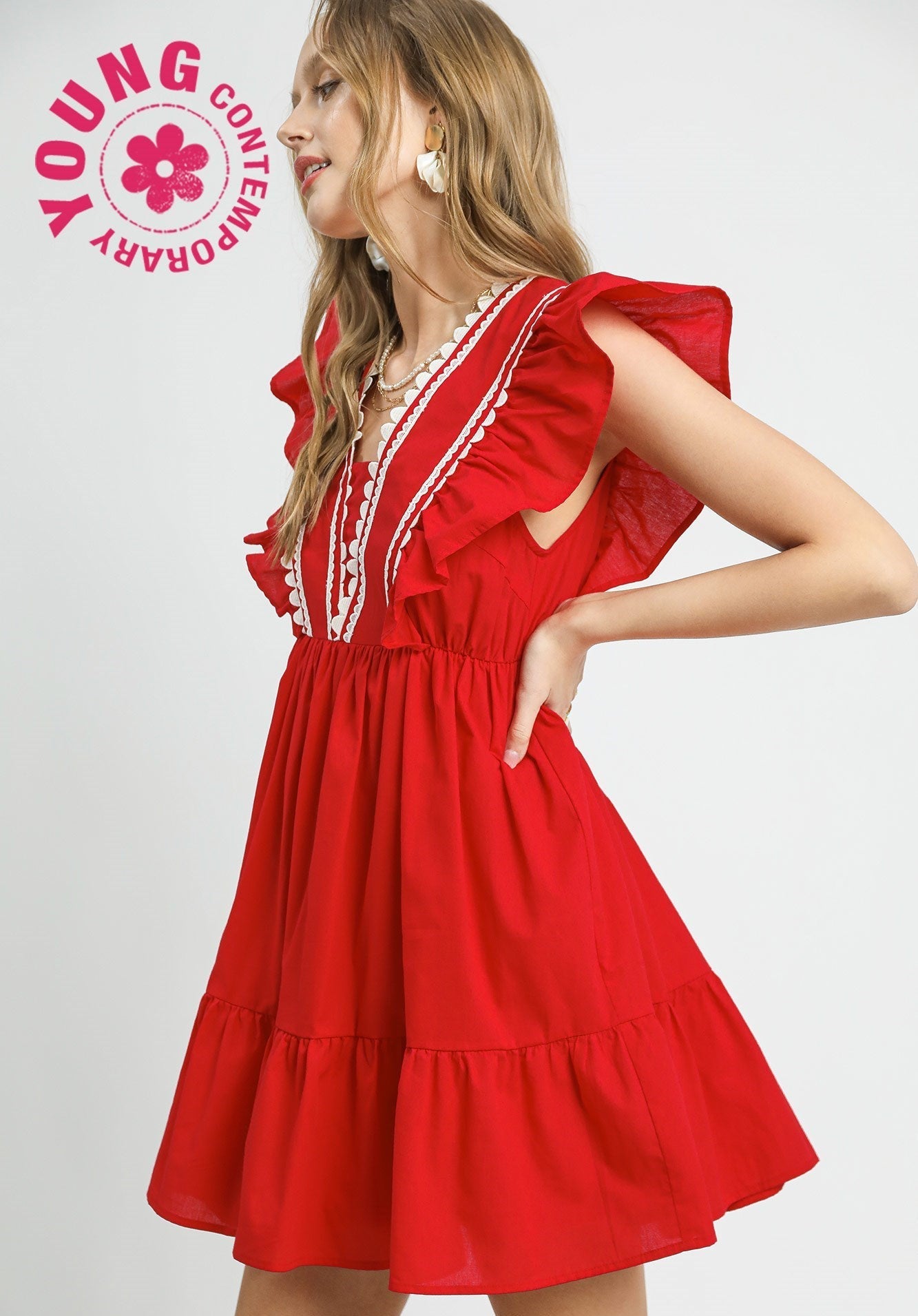 50% Off - All On Deck Red Dress